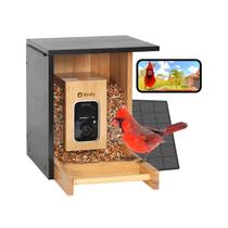 Alimentador inteligente de pássaros Birdfy Feeder Bamboo Mini com câmera 1080P