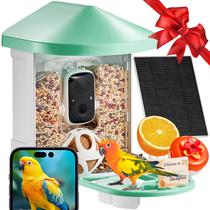 Alimentador inteligente de pássaros VEVOR com câmera, alimentado por energia solar 2K HD