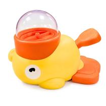 Alimentador Inteligente para Cães Pato Amarelo Petisqueira Interativa Dispenser de Ração e Petiscos