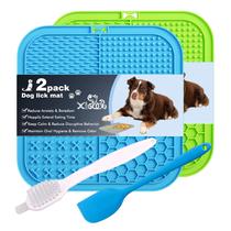 Alimentador lento para cães Lick Pad XIGOU com ventosas, pacote com 2 unidades