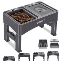 Alimentador para animais de estimação UPSKY 2 em 1, tigelas de alimentação lenta elevadas ajustáveis