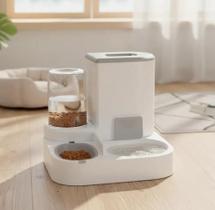 Alimentador Pet Automático Dispenser Ração Água Gato Cães