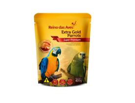 Alimento Arara Papagaio Extra Gold Parrots 400g - Reino Das Aves