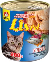 Alimento Completo / Ração Úmida / Patê para Gatos Adultos e Filhotes - LISPET - Sabor Peixe - 280G
