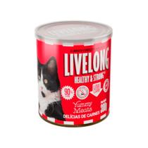 Alimento Natural Livelong Sabor Delícias de Carne Gatos 300gr