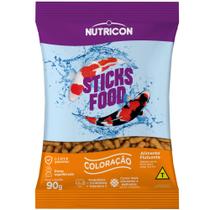 Alimento P/ Peixe Nutricon Carpa Sticks Food Coloração 90gr