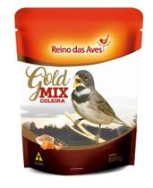 Alimento para Pássaro Coleira Gold Mix Premium Reino das Aves 500 G