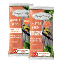 Alimento para Pássaros Selvagens Happy Wings Sementes de Nyjer Cardo 370g x2 Alimento para Pássaros Selvagens Happy Wings Sementes de Nyjer Cardo 370g x2