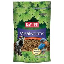 Alimento para pássaros selvagens Kaytee Mealworms 100 g de alto teor de proteína Alimento para pássaros selvagens Kaytee Mealworms 100 g de alto teor de proteína