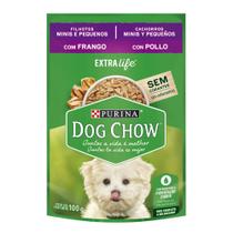 Alimento úmido Dog Chow Sachê Sabor Frango para Cães Filhotes mini e pequenos extra life - Nestlé Purina (100g)