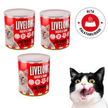 Alimento Úmido Natural Para Gatos Livelong Cordeiro 3 unidades