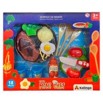 Alimentos de Brinquedo Mini Chef com 18 pçs Almoço da Mamãe