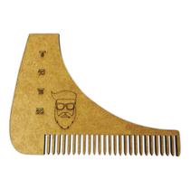 Alinhador E Pente Modelador Para Barba De Madeira Barbeiro