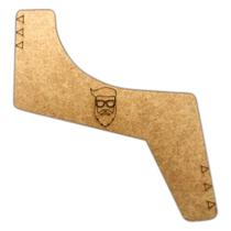 Alinhador E Pente Modelador Para Barba De Madeira Barbeiro