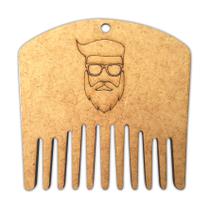 Alinhador E Pente Modelador Para Barba De Madeira Barbeiro