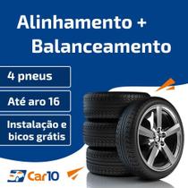 Alinhamento + Balanceamento + Instalação de 4 pneus