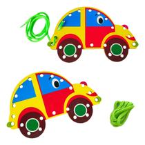 Alinhavo Carro Brinquedo Educativo Coordenação Motora - Maninho - 4 anos Alinhavo Carro Brinquedo Educativo Coordenação Motora - Maninho - 4 anos