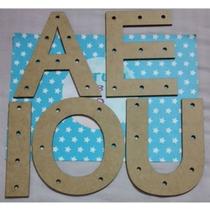 Alinhavo de vogais. Brinquedos Pedagógicos, Coordenação Motora, Montessorie, Vogais Alinhavo de vogais. Brinquedos Pedagógicos, Coordenação Motora, Montessorie, Vogais