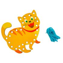 Alinhavo Individual Gato Pedagógico Brinquedo Madeira Infantil Animais Alinhavo Individual Gato Pedagógico Brinquedo Madeira Infantil Animais