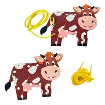 Alinhavo Vaca Brinquedo Educativo Coordenação Motora - Maninho - 4 anos Alinhavo Vaca Brinquedo Educativo Coordenação Motora - Maninho - 4 anos