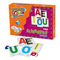 Alinhavos Vogais MDF 5 Bases 5 Cadarços 3020 - Carlu - Carlu