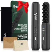 Alisador de barba REHOYO Cordless com 3 configurações de temperatura para homens Alisador de barba REHOYO Cordless com 3 configurações de temperatura para homens