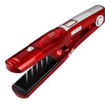 Alisador de Cabelo de Cerâmica Profissional, Alisa e Enrola, 5 temperaturas - Vermelha