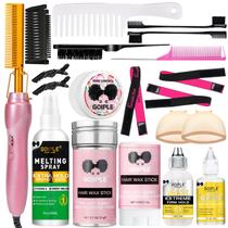 Alisador de cabelo elétrico Hot Comb Goiple com acessórios