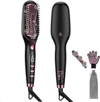 Alisador de cabelo, escova e ferro, tudo em um, Aprefie HS1