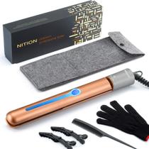 Alisador de cabelo Flat Iron NITION Ceramic Tourmaline 2 em 1