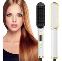 Alisador de cabelo termostático pente elétrico alisamento escova display lcd controle temperatura Alisador de cabelo termostático pente elétrico alisamento escova display lcd controle temperatura