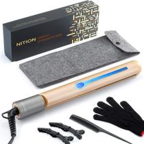 Alisadores de cabelo NITION Ceramic Tourmaline Flat Iron 2 em 1