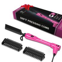 Alisamento cerâmico Hot Comb Hair Trends Mini Pink 500C