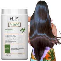 Alisamento Redutor De Volume Xbtx Okra Em Massa Alinha e Controla o Frizz dos Fios 1kg Quiabo Felps Professional