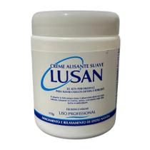 Alisante de cabelo suave lusan 110g pote azul Alisante de cabelo suave lusan 110g pote azul