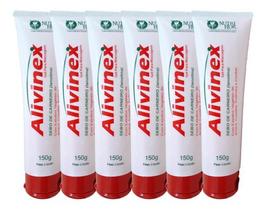 Alivinex Sebo De Carneiro Gel De Massagem 150g Kit Com 6