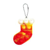 Alívio do estresse Anti-ansiedade Brinquedo de mão Alívio de pressão Controlador de placa Brinquedo educativo Chaveiro Meia de Natal