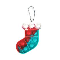 Alívio do estresse Anti-ansiedade Brinquedo de mão Alívio de pressão Controlador de placa Brinquedo educativo Chaveiro Meia de Natal