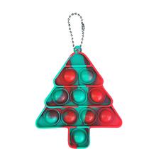 Alívio do estresse brinquedo de mão anti-ansiedade controlador de placa de alívio de pressão brinquedo educativo chaveiro árvore de natal