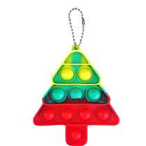 Alívio do estresse brinquedo de mão anti-ansiedade controlador de placa de alívio de pressão brinquedo educativo chaveiro árvore de natal