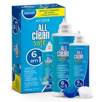 All Clean Soft 6 em 1 Solução para Lente 350ml Ganhe 120ml + Estojo para Lentes