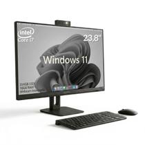 All In One Computador Completo 23,8pol Intel Core I7 Windows11 Pc Ssd 256gb 16gbram tela full HD Wifi Bluetooth Webcam integrada Slim Bivolt 127 220v