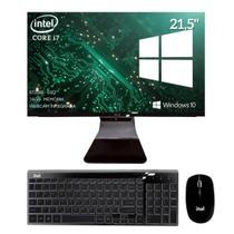 All In One computador I7 Intel Core 16GB Ssd 512gb Tela Full HD 21.5 pol kit pc completo c/ wifi windows10 bluetooth Aio Teclado+mouse sem fio