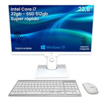 All In One computador Touchscreen 32gbRam/ddr4 Intel Core I7 4,60ghz Ssd 512GB TELA 23,8 polegadas Completo Teclado + mouse s/fio bivolt pdv