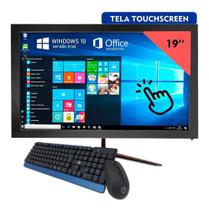 All In One Pc I3 4Gb Ram 120Gb Ssd Tela 19' Touchscreen Kit