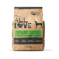 All Love - Ração Orgânica Para Cães Veggie Grão de Bico, Quinoa & Cenoura 7,2kg