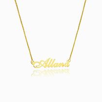 Allana colar de nome folheado a ouro 18k