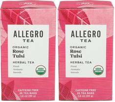 Allegro Coffee Chá Orgânico de Rosa e Tulsi 2 caixas com 20 sachês cada Allegro Coffee Chá Orgânico de Rosa e Tulsi 2 caixas com 20 sachês cada