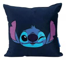 Almofada 25x25cm Stitch Oh Yeah Disney Zona Criativa Cor Azul