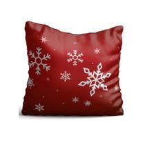 Almofada 35x35 Flocos de Neve Natal , Papai Noel Decorativo